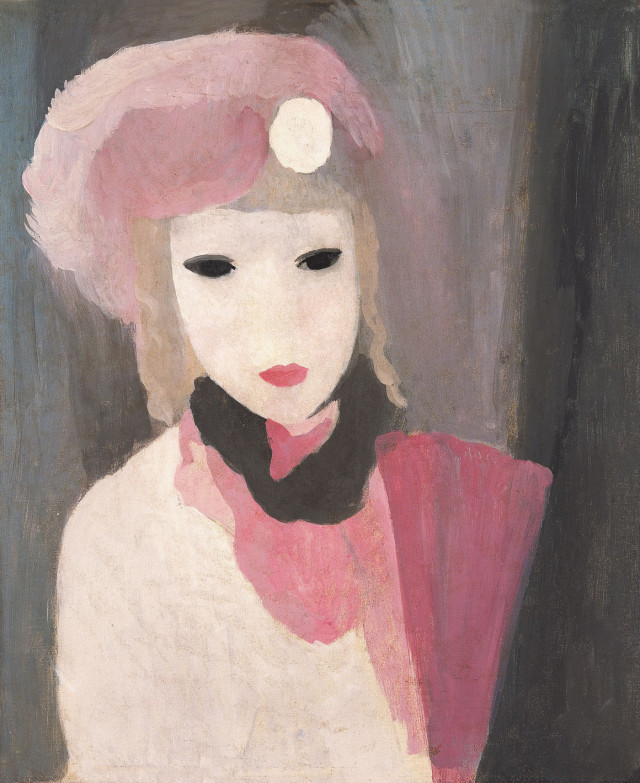 Foto: Marie Laurencin, Tillya ou Jeune fille à l’éventail, um 1925, Öl auf Leinwand, 50,1 x 43,2 cm, Stiftung Sammlung Ziegler im Kunstmuseum Mülheim an der Ruhr, Foto: Stiftung Sammlung Ziegler